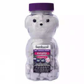 Sambucol Vitamin C For Kids Chewable Blackberry Teddies 60's