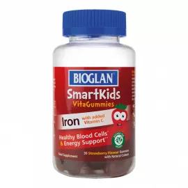 Bioglan Smartkids Iron Energy Support Strawberry Flavour Gummies 30's