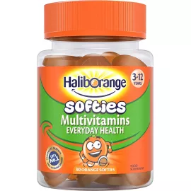  سوفتيز الفيتاميات المتعددة بنكهة البرتقال للأطفال من هاليبورانج 30's