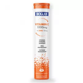 Bioglan Vitamin C 1000 mg Zinc Orange 20 Effervescent Tablets 20's