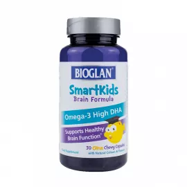 Bioglan Smartkids Brain Formula Citrus Flavour Chewable Supplement Capsules 30's