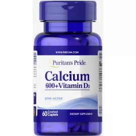 Puritan's Pride Calcium Carbonate 600 mg + Vitamin D 125 IU Tablets 60's