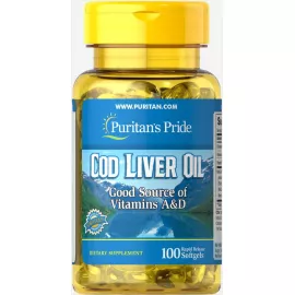 Puritan's Pride Cod Liver Oil 415 mg Softgels 100's