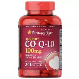 كبسولات كيو-سورب الهلامية سي أو كيو 10 بتركيز 100 مللي جرام رابيد ريليز لدعم صحة القلب من بوريتانز برايد 240