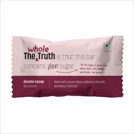 The Whole Truth Protein Bar Double Cocoa Pack of 12 x 52g All Natural Ingredients