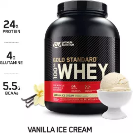 Optimum Nutrition Gold Standard 100% Whey Protein Powder Vanilla Ice Cream 5 lbs (2.27 kg)