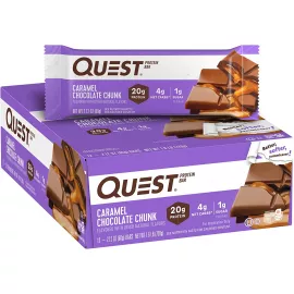 Quest Nutrition Protein Bars Caramel Chocolate Chunk Pack of 12