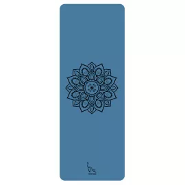 Meow Yoga Mandala Mat Blue