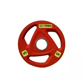 1441 Fitness Tri Grip Color PU Olympic Plates 5 kg