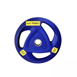 1441 Fitness Tri Grip Color PU Olympic Plates 20 kg