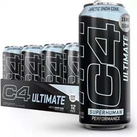 Cellucor C4 Ultimate Sugar Free Energy Drink Arctic Snow Cone Pack Of 12