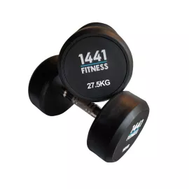 1441 Fitness Rubber Round Dumbbells - 27.5 KG