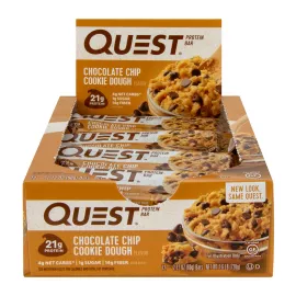 Quest Nutrition Protein Bar Chocolate Chip Cookie Dough Pack of 12