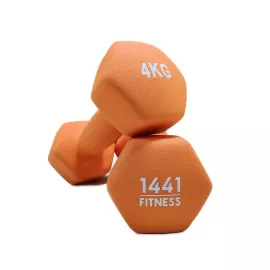 1441 Fitness Neoprene Hex Dumbbells 4 kg Sold in Pair (2 Pcs)