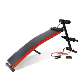 1441 Fitness Adjustable Curved Sit Up Ab Bench with Leg Support