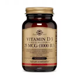 Solgar Vitamin D3 1000 IU Softgels 100's