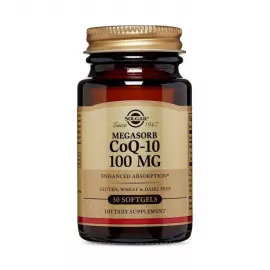  أقراص CoQ 10 الهلامية بتركيز 100 مللي جرام من سولجار 30