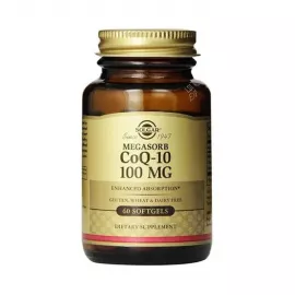  أقراص CoQ 10 الهلامية بتركيز 100 مللي جرام من سولجار 60