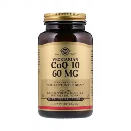  كبسولات CoQ-10 النباتية بتركيز 60 مللي جرام من سولجار 180