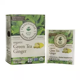  أكياس شاي الشاي الأخضر مع الزنجبيل من تراديشيونال ميديسينالز 16 