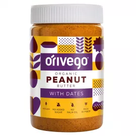 Organic Smooth Peanut Butter With Dates 450 gm