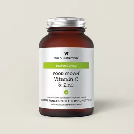 Wild Nutrition Food-Grown Vitamin C & Zinc Capsules 30's