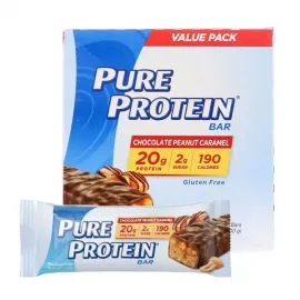 Pure Protein Chocolate Peanut caramel 50 g - Box of 6 pieces