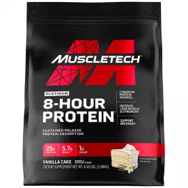 Muscletech Platinum 8-Hour Protein, 4.4 Lb, Vanilla Cake