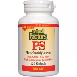 Natural Factors PS Phosphatidylserine 100 mg 120 Softgels