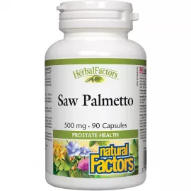 Natural Factors Saw Palmetto 500 mg 90 Capsules