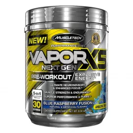 MuscleTech Vapor X5 Next Gen Blue Raspberry Fusion 30 Serving
