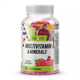 Laperva Multivitamin and Minerals Gummies 100 Veggie Gummies Raspberry