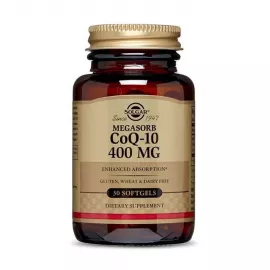  أقراص CoQ 10 الهلامية بتركيز 400 مللي جرام من سولجار 30