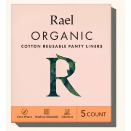 Rael Organic Cotton Reusable Panty Liners - 5 Count
