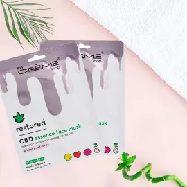 The Crème Shop Restored CBD Essence Printed Face Mask