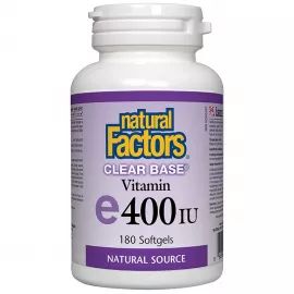 Natural Factors Clear Base Vitamin E 400 IU 180 Softgels