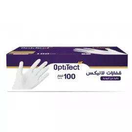 قفازات مطاطية خالية من المسحوق من أوبتي تكت - 100 قطعة M-ثاي