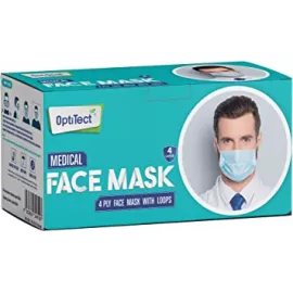 OptiTect Medical Grade Face Mask Disposable 4 Layer Masks 50 PCS