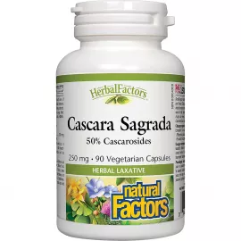 Natural Factors Cascara Sagrada 250mg 90 Veggie Capsules