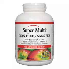 Natural Factors Super Multi Iron Free 180 Tablets