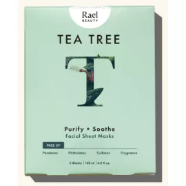 Rael Beauty Tea Tree Facial Sheet Masks 5.6 oz