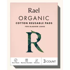 Rael Organic Cotton Reusable Pads for Bladder Leaks - Overnight