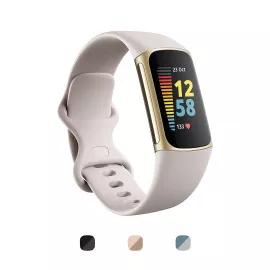 Fitbit Charge 5 Health & Fitness Tracker Lunar White