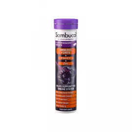 Sambucol vitamin c effervescent tablets, Zinc, Natural Black Elderberry, Immunity Booster - 15 Tablets