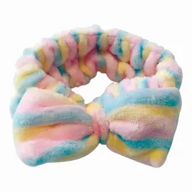 The Crème Shop Pastel Stripe Teddy Headband