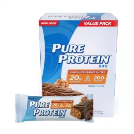 بيور بروتين بالشوكولا وزبدة الفول السوداني 50 جرام - صندوق من 6 قطع