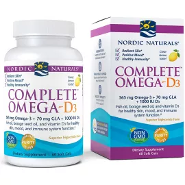 Nordic Naturals, Complete Omega-D3, 60 Softgels