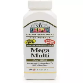 21st Century Mega Multi for Men, Multivitamin & Multimineral 90 Tablets