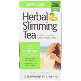 21st Century Herbal Slimming Tea, Lemon-Lime, Caffeine Free, 24 Tea Bags, 1.7 oz 48 g
