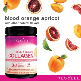 Neocell Rise and Renew Collagen with Astaxathin, Green Tea Extract and Vitamin C, Blood Orange Apricot flavor with other natural flavors, 9.3Oz.